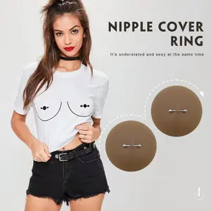 Taira Pierced Pasties Accessory - Body Jewelry for Women - Reusable Nipple Covers with Decorative Metal Accent