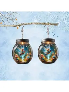 Unique Dreamy Bottle & Jar Shaped Creative Acrylic Decor Earrings Dangles