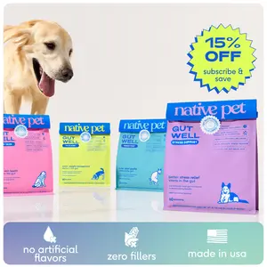 Native Pet GutWell - Vet-Developed Triple-Biotic Dog Supplement - Itchy Skin, Stress Relief, Weight & Digestion Support - Cold-Pressed Pellets - Made in USA Probiotics