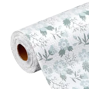 【DealsForYouDays】VEVOR Drawer and Shelf Liner for Kitchen Cabinet,  , Non-Adhesive Non-Slip Thick Refrigerator Liners, Waterproof Shelf Paper, Cupboard Bathroom Drawer Mats, PVC Fridge Lining for Shelves, Floral, 23 FT
