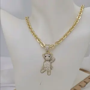 cadena 383 y dije oso 448 gold plated