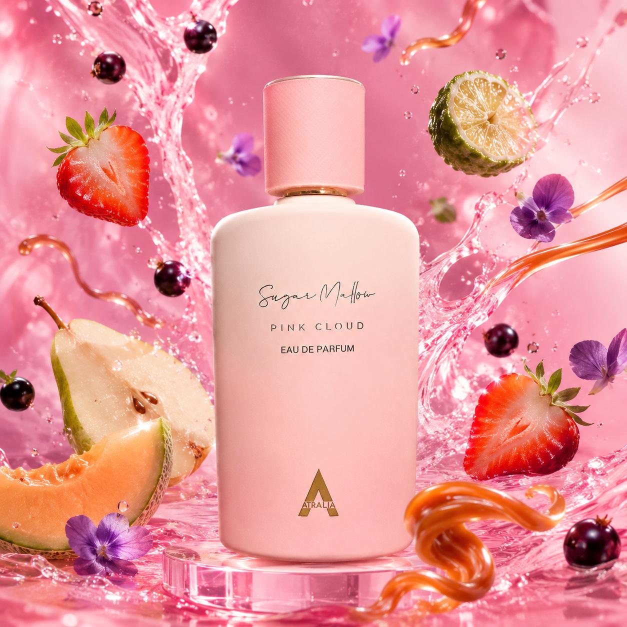 Atralia Sugar Mallow Pink Cloud  Eau De Parfum 100ml (3.4oz) - A Luxurious Fruity Floral Perfume For Women