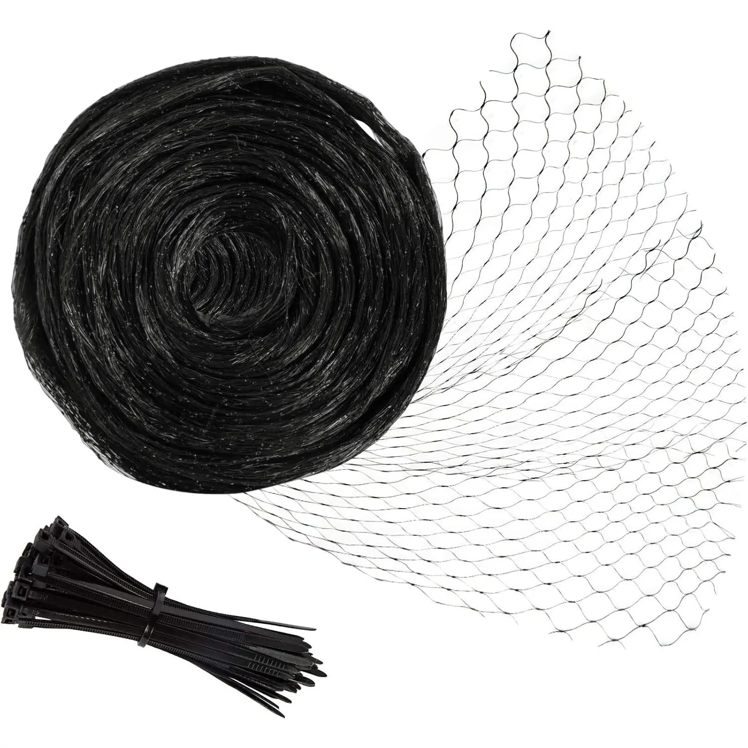 Bird Netting, 13 x 33   Heavy Duty Fruit Tree Net with 50 count  Ties, Garden Netting for Seedlings  Vegetables Protection from Birds and   Fencing