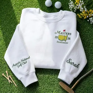Embroidered Masters Tournament 2026 Sweatshirt, Personalized Golf Gift, Augusta Golf Apparel, Jacket Vibe, Custom Event Souvenir, Golfer Mom