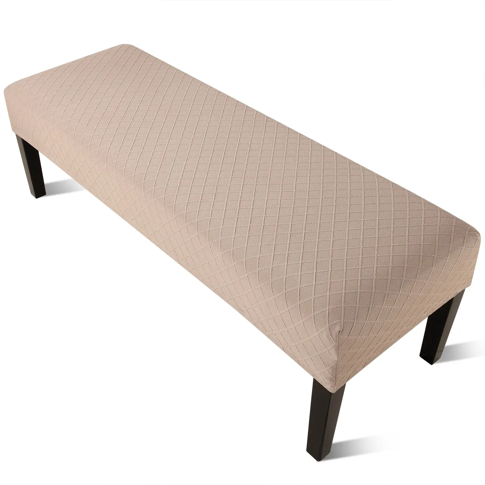 FULOON Stretch Jacquard Dining Bench Cover - Anti-Dust Removable Bench Slipcover Washable Bench Seat Protector Cover for Living Room, Bedroom, Kitchen