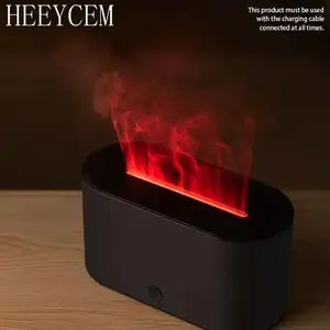 HEEYCEM LED Flame Aromatherapy Diffuser, USB Powered Simulated Flame Colorful Atmosphere Lamp Night Light, Intelligent Scent Machine for Bedroom, Living Room, Office, Aromatherapy For Home