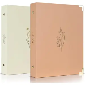 Aesthetic 6 Ring A5 Binder Set of 2 - The Perfect Small 0.75 Inch Planner Binder for Journaling or Collections - Refillable Notebook Binder with Pocket