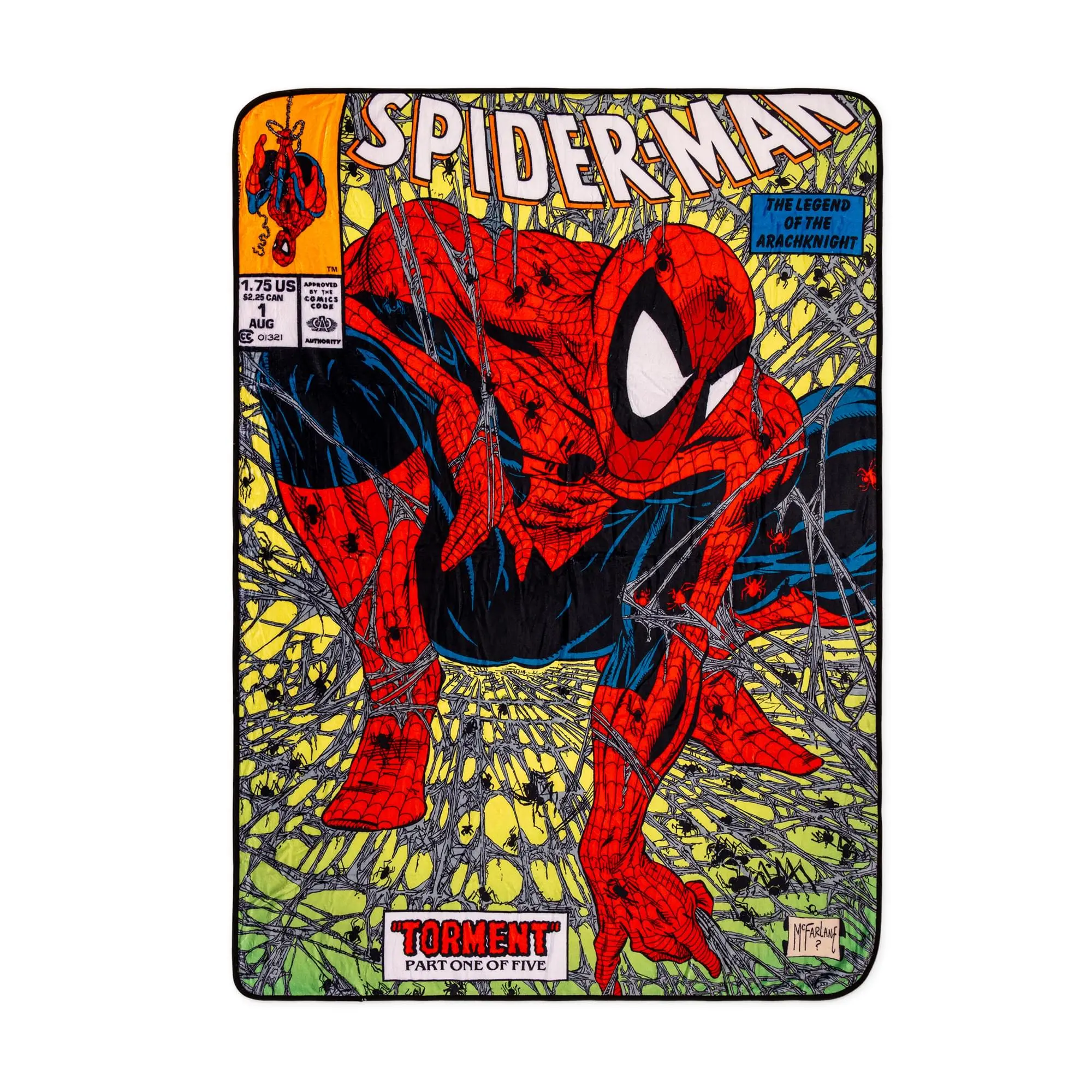 Marvel Comics Spider-Man Comic Book Cover Cozy Soft Warm Fleece Throw Blanket for Sofa, 45x60in Birthday Gift Blanket, Birthday Gifts Blanket