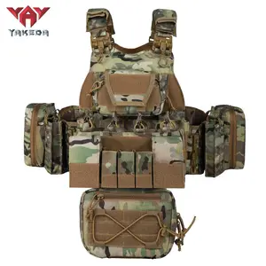 YAKEDA VT-8832TB Tactical Vest Outdoor Multifunctional Protection Vest with Camouflage Design & Multiple Pockets Tactical Equipment for Summer Gear