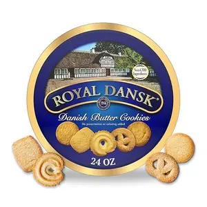 Danish Butter Cookies, Premium Assorted Cookies in a Gift Tin, Great for Sharing and Gifting, 24 oz
