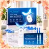 MySmile Pro Sensitive Teeth Whitening Kit for Adults - LED Mouthpiece, Carbamide Peroxide Gel, Hydroxyapatite Repair Material, Refill Pack, Peppermint-Scented Silicone Oral Care Set with Batteries, Nano Hydroxyapatite Teeth Whitening
