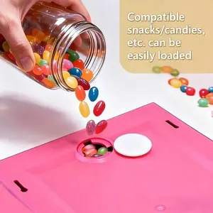 Fun square candy dispenser photo frame, featuring candy/nuts/pet snacks and candy dispensers, wall-mounted, made of durable plastic. It can display photos and is convenient for taking candies and snacks
