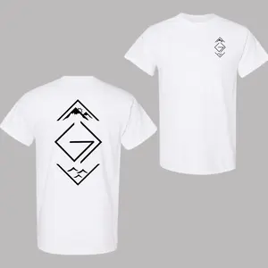 God is Greater Than the Highs and Lows T-Shirt, Minimalist Mountain Wave Graphic T-Shirt, Geometric Nature Aesthetic Tee, Trendy Outdoors Hiking Shirt, Surf Skate Streetwear Style for Me
