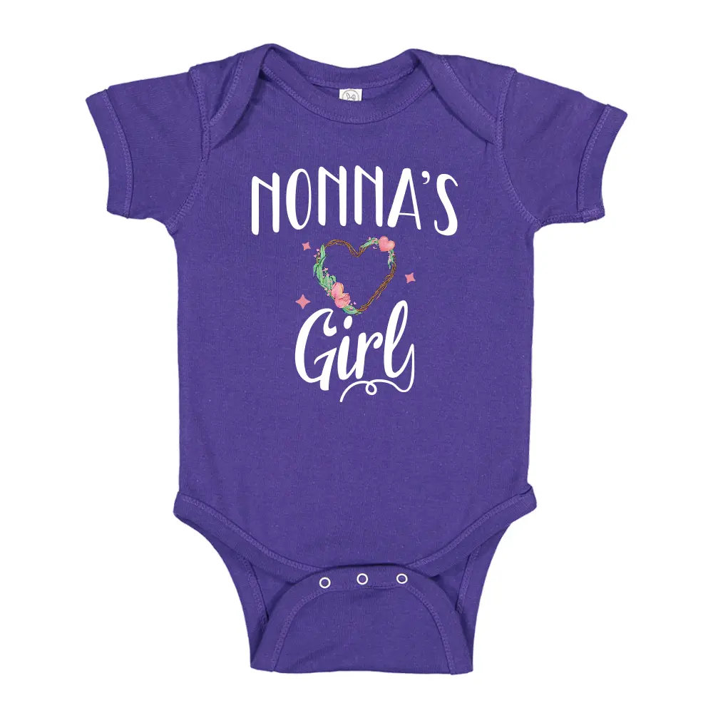 Nonna's Girl Baby Bodysuit One Piece or Toddler T-Shirt Nonna Baby Girl Clothes, Nonna Pregnancy Announcement, Nonna Baby Gender Reveal, Mothers Day Gift for Nonna