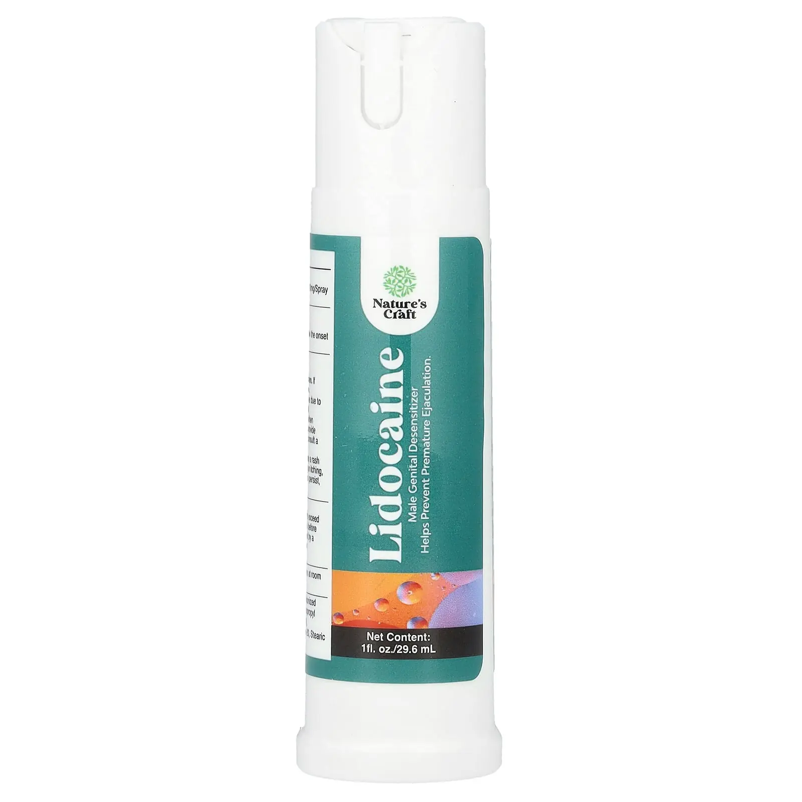 Nature's Craft Lidocaine, Male Genital Desensitizer, 10 mg, 1 fl oz (29.6 ml)