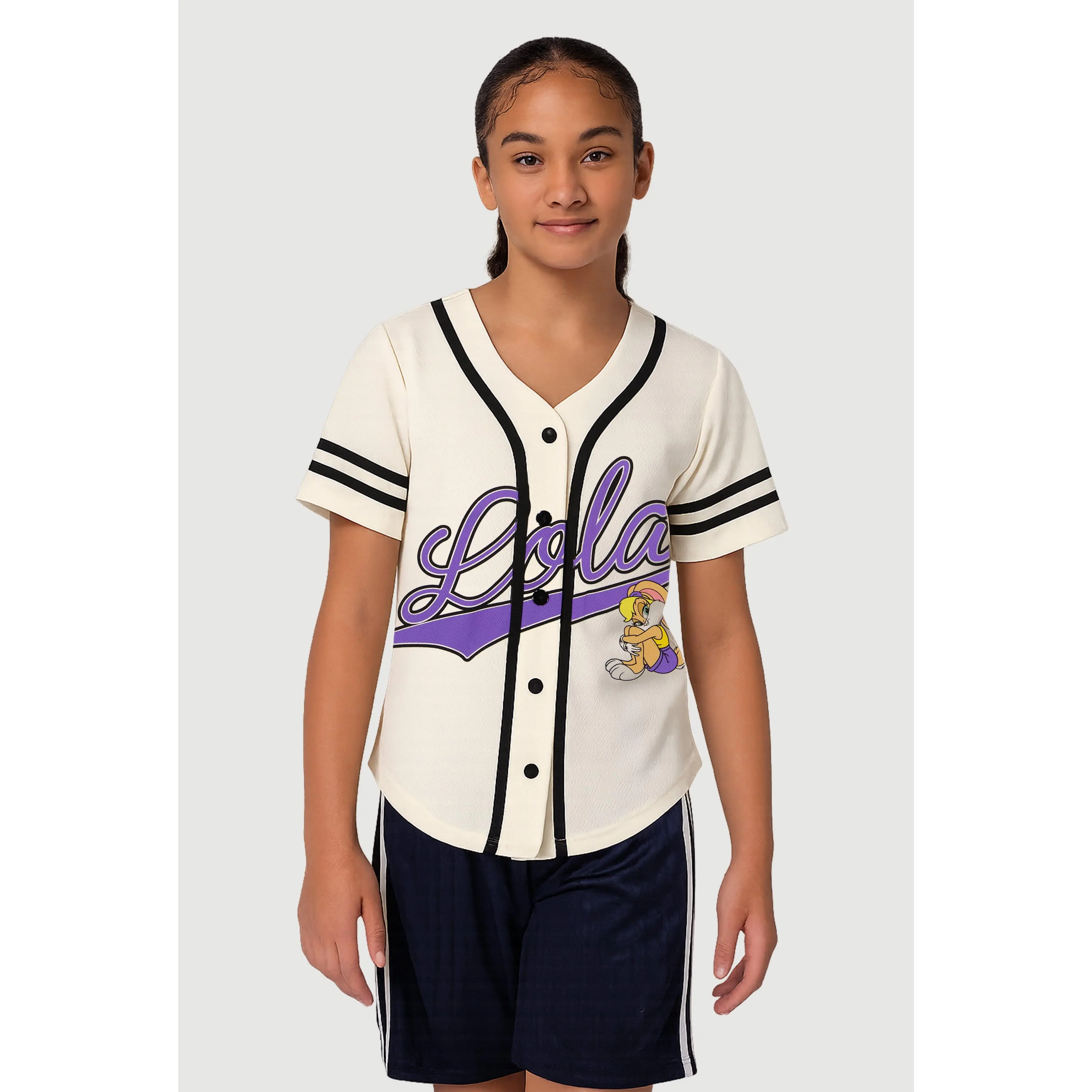 Girls Lola Bunny Graphic Baseball Jersey