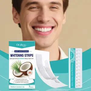Oralhoe Tooth Stickers Gentle Ingredients Clean Teeth Dirt Natural Shine Fresh Oral Care, Effective Dental Hygiene Solution Whitening Teeth Strips Teeth Brightening Strips