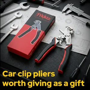Premium Stainless Steel Auto Fastener Clip Pliers, Heavy Duty Car Trim Clip Removal Plier, Car Clamp, Damage-Free Panel Clip Removal Plier For Non-Destructive Repair, Auto Specialty Pliers In Gift Box, Memorial Day Gift, Fathers Day Gift