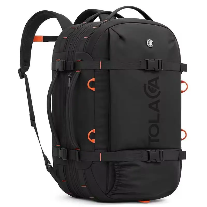 TOLACCEA Large Expandable Travel Bag , 40L-50L Carry On Bag with Wet Dry Compartment TSA Friendly Convertible Duffel Rucksack Fits 16 Inch Laptop Perfect for Work Gym Weekend Getaway and Business Travel
