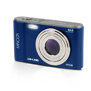 (Refurbished) Minolta MND20 44 MP / 2.7K Quad HD Digital Camera (BLUE)