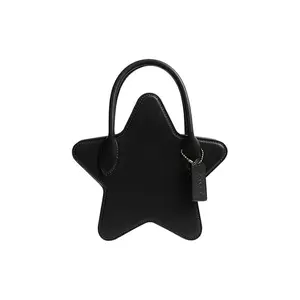 COACH Star 15 Leather Crossbody Bag for Women – Minimalist Black Shoulder Handbag with Detachable Strap