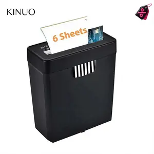 KINUO 6-Sheet Strip-Cut Mechanical Paper Shredder - P2 Security, Anti-Jam, Home Office Essential KINUO 6-Sheet Strip-Cut Mechanical Paper Shredder - P2 Security, Anti-Jam, Home Office Essential