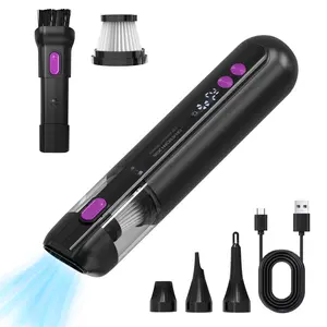 4-in-1 Cordless Handheld Vacuum 15000Pa High Suction Portable Mini Car Vacuum Type-C Fast Charging Wireless Lightweight Cleaner for Home Car Desk Pet Hair Dust with Smart Digital Display and Dual Suction Modes