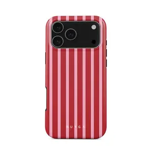BURGA Phone Cases - Strawberry Jam Edition | for iPhone 17 16 15 14 13 12 11 Series | Stripes Phone Case | Trendy 2026 Phone Case | Shockproof Protection | Gift for Her