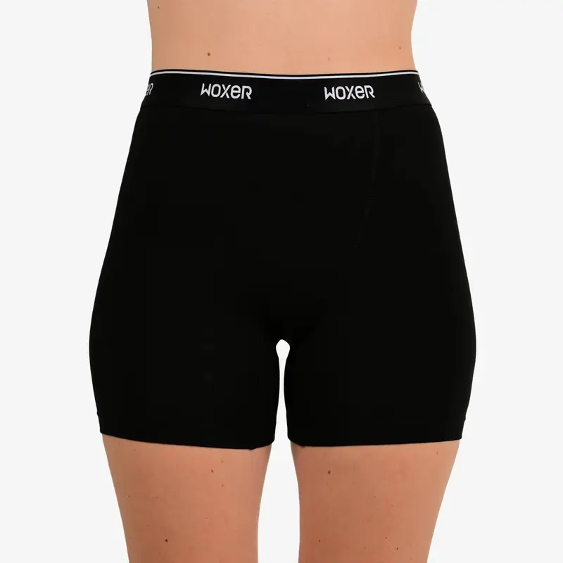 Woxer Women's High Waist 5" Leg Modal Panties - Underwear for Women, Soft & Stretch Flex Thigh-Chafe Relief Transpirable Boyshorts & Boxers, No-Dig Waistband, Lined Front, Tag-Free, Breathable, Sensory-Friendly, Lightweight Everyday Wear