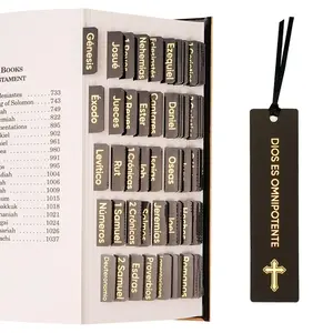 Spanish Bible Index Tabs & Bookmarks Set, Old Testament & New Testament, Large Print, Laminated, Ideal for Bible Study & Church Use