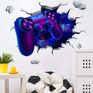 A set of two (30*80cm*2pcs) creative game controller "play" wall stickers, which can be used for decoration in living rooms, bedrooms, corridors, and TV background walls. Wall sticker model: BM8035