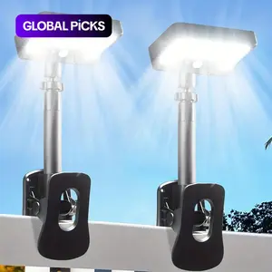 2-Pack Clamp-On Solar Lights for Outdoor Use, Motion Sensor Flood Lights with 92 LEDs, Solar Security Lights, Portable Solar Fence Lights, Outdoor Solar Street Lights, Outdoor Patio Lights, Suitable for Outdoor, Courtyard, Garden, Fence, Camping