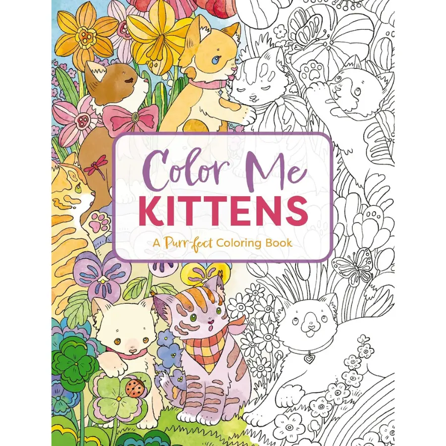 Color Me Kittens: A Cute Adult Coloring Book with Adorable Cat Illustrations for Relaxation & Stress Relief