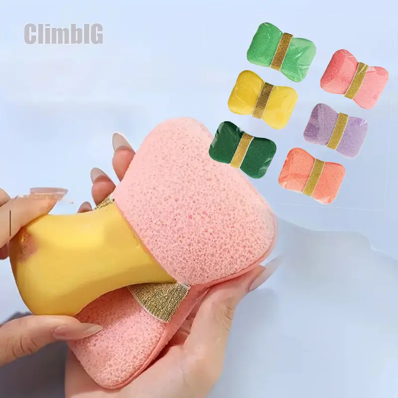 6PCS Exfoliating Bath Sponge Set, Soft Shower Body Scrubber Sponge, Deep Cleansing Loofah Bath Sponge for Women Men, Skin Exfoliation & Massage Shower Puff, Reusable Bathing Sponge, Bathroom Self Care Essentials