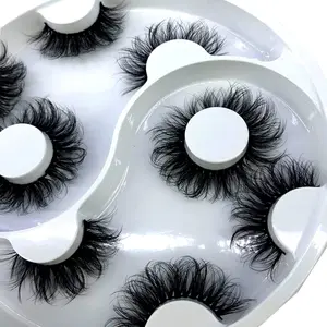 5 Pairs False Eyelashes Cat-Eye Fluffy Faux Mink Lashes 8D Wispy Lashes Dramatic Long Thick Volume Fake Eye Lash(WX-08)