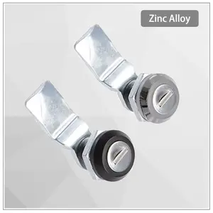 Zinc Alloy Rotating Tongue Lock Outdoor Waterproof Mechanical Equipment Cabinet Door Round Head Cylindrical Lock