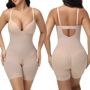 SHAPESHE Low Back Deep V-Plunge Shape Natural Curve Shapewear Bodysuit for Women Underwear