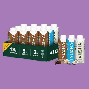 ALOHA Protein Drinks Variety Pack Beverage Coconut ALOHA Protein Drinks Variety Pack Beverage Coconut