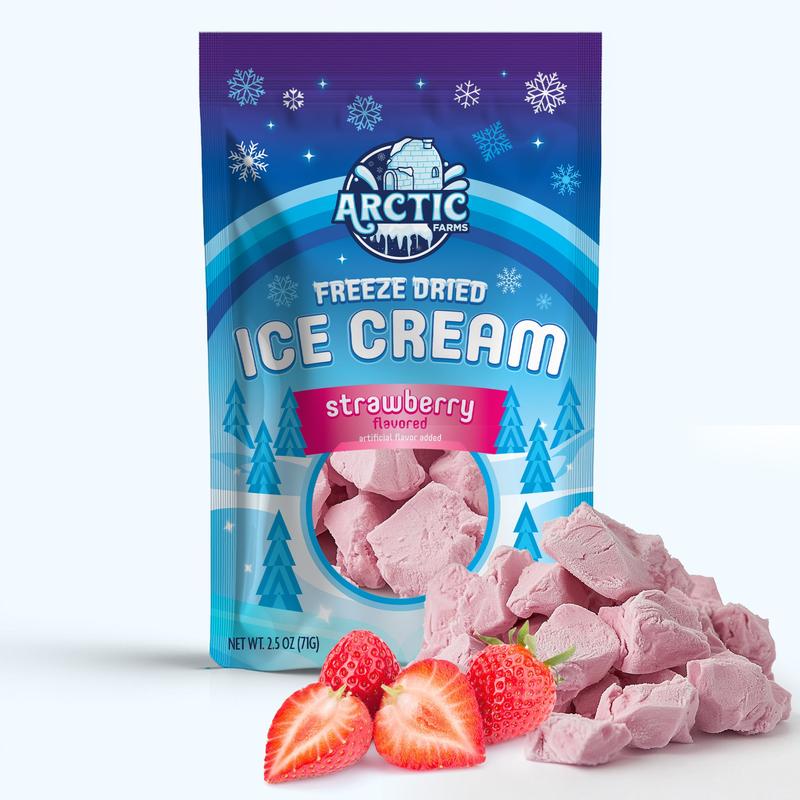 Freeze Dried Ice Cream That Does Not Melt (Bits) Strawberry