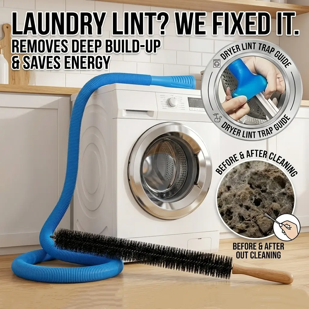 [Dryer Exhaust Cleaning Tools] A Set of Cleaning Tools for The Exhaust of Multifunctional Dryers (Large And Small Sizes): Manual Brush, Retractable Gap Brush, Washing Machine Brush, Laundry Additions