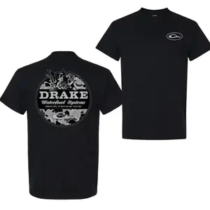 Drake Waterbird Camouflage Hunting T-Shirt - Duck Pattern T-Shirt, 100% Cotton Tee - Outdoor South American Style Men’s Top - Men’s Tops, Men’s T-Shirts, Waterbird Hunter T-Shirt, Retro Mallard Camouflage T-Shirt, Country Outdoor Clothing, Gift for Autumn