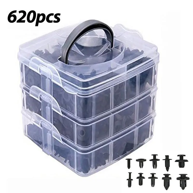 Turbocharger fixing clamp, vehicle rivet, fastener, Plastic car clips, push-type fixing clamp, combination kit, automotive push-pin rivet set, door trim panel, wheel cover fixing clamp, Automotive Accessories