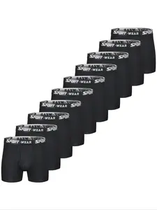 Men's Cotton Solid Color Boxer Brief with Fly, Comfy Breathable Underwear for Daily Wear, Casual Men's Underwear for All Seasons, Underwear Boxers