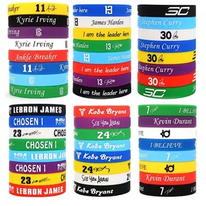 Sports Bracelet Kobe James Irving Durant Silicone Bracelet Harden Fan Merchandise Basketball Bracelet