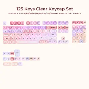 XVX Candy Translucent MOA Profile Keycaps 125-Key Keycap Set（only keycap, not include a keyboard）