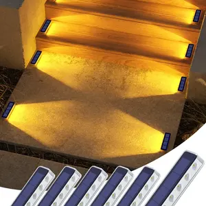 Solar Lights for Outside,4/6 Pack Solar Deck Lights Outdoor Waterproof LED,Blue Step Light for Outside,Dock Light Solar Powered Waterproof for Deck,Steps,Dock,Driveway,Stair,Path