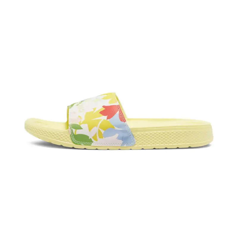 Converse Women's Chuck Taylor All Star Slide Slippers, Chic Yellow Slip-On with Lightning Bolt Graphic, Plush Lining and Traction Grip, Casual Wear