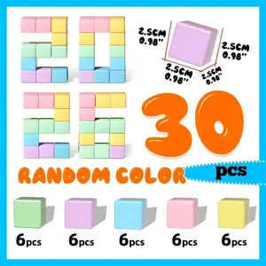 Large-sized macaron-colored magnetic building blocks, 2.5 cm large specification, STEM sensory educational toy, stimulates creativity to freely build creative structures, Halloween/Christmas/Thanksgiving gifts and birthday surprise presents