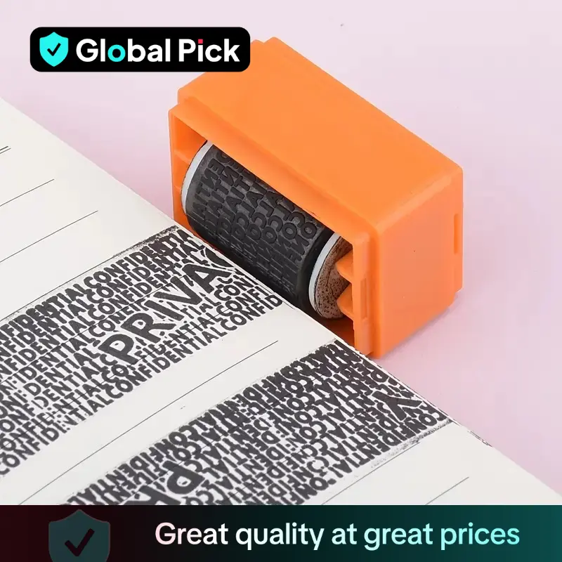 Roller Stamp for Confidentiality & Privacy Protection, 1/2 Counts Privacy Smear Confidentiality Stamp, Identification Seal for Personal Information Pr