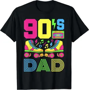 90s Dad 1990s Themed Party Costume Nineties Theme Outfit 90s Summer Shortsleeve Cotton T-Shirt